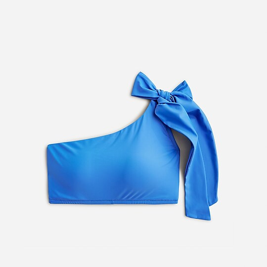 Bow one-shoulder bikini top | J. Crew US