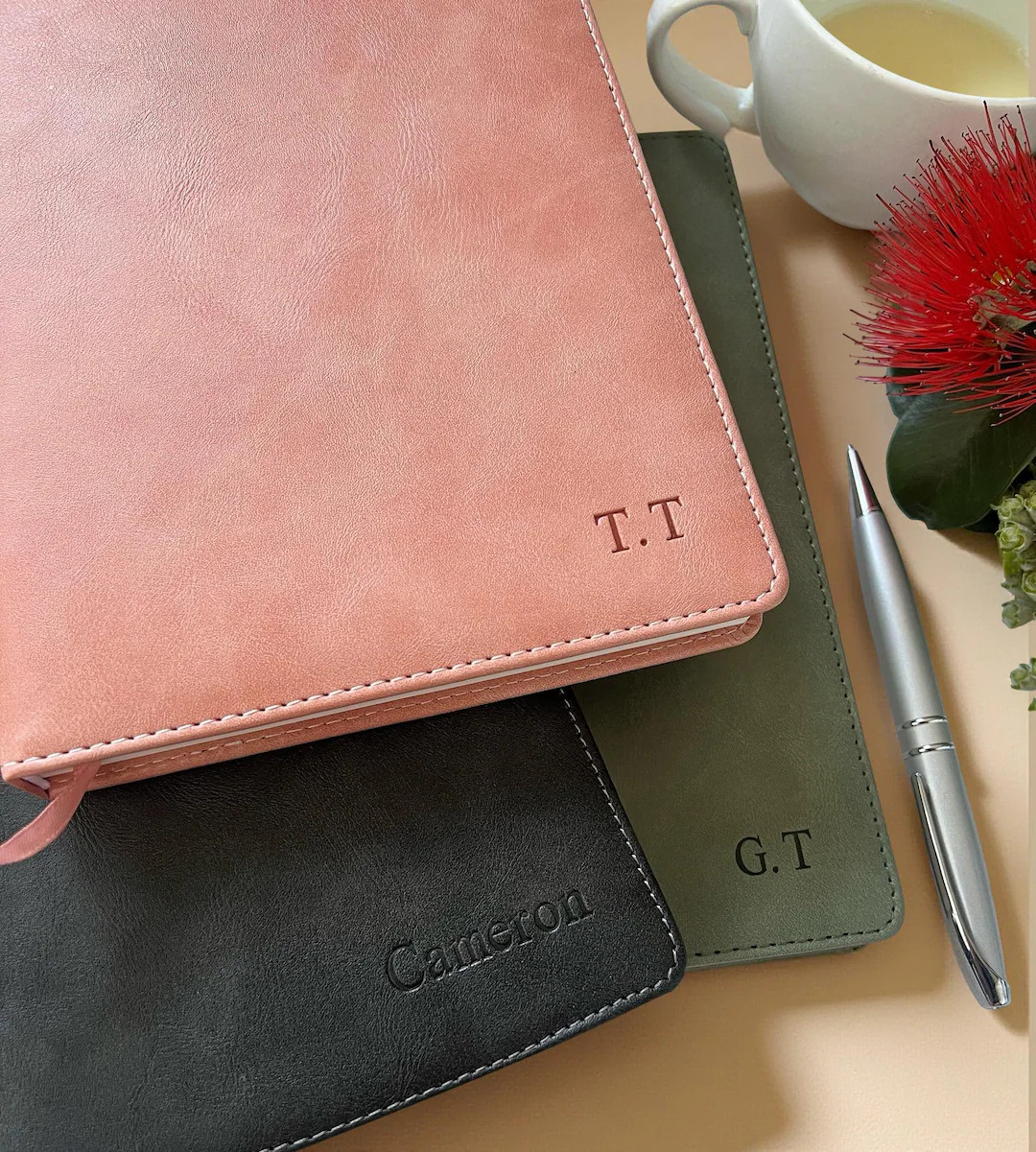 Personalised Notebook - Vegan Leather - Etsy Singapore | Etsy (US)