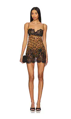 NBD x Emma Rose The Kaycee Mini Dress in Leopard Print from Revolve.com | Revolve Clothing (Global)