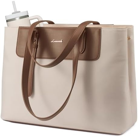 LOVEVOOK Laptop Tote Bag for Women 15.6 Inch, Water-Resistant Work Tote Bag Large Capacity Comput... | Amazon (US)