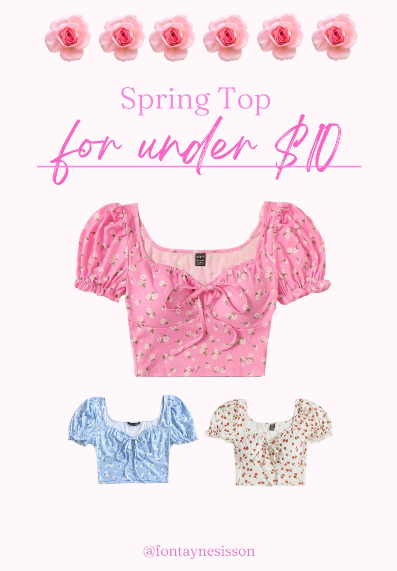 The cutest spring top for under $10! #springstyles #affordablefashion #softgirlstyle #springlooks #womensfashioninspo #pinkfloraltop #bluefloraltop #floraltop #floralcroptop #femininestyle #femininefashion #fashionbloggerstyle #simplespringoutfit #shein #under10dollars #fashionfinds #fashiononspo #pinkfashioninspo #girlystyle 

#LTKunder50 #LTKstyletip #LTKFind