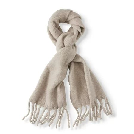 Eliza May Rose by Hat Attack Women's Chic Muffler Scarf with Oversized Fringe | Walmart (US)