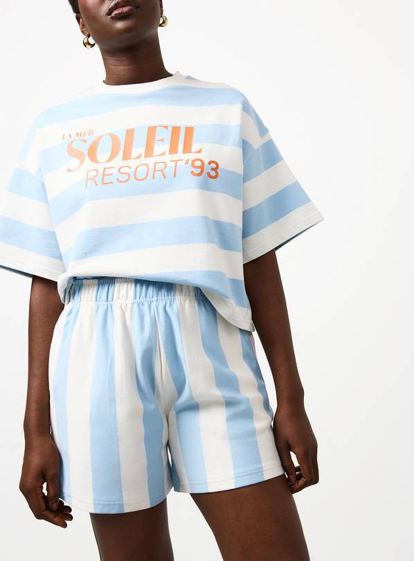 Buy Blue Stripe Co-ord Shorts XL | Co-ords | Tu | Tu Clothing