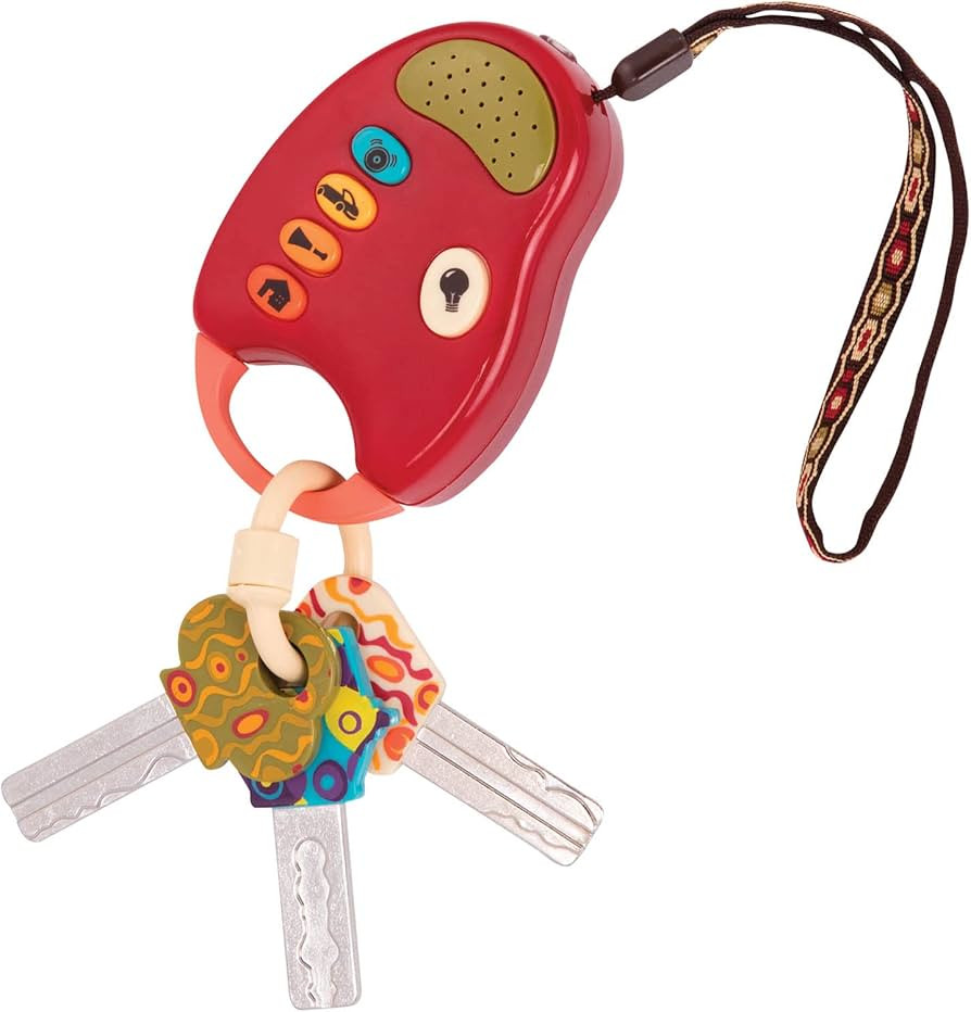 B. toys – Toy Car Keys – Key Fob with Lights & Sounds – Interactive Baby Toy – Pretend Ke... | Amazon (US)