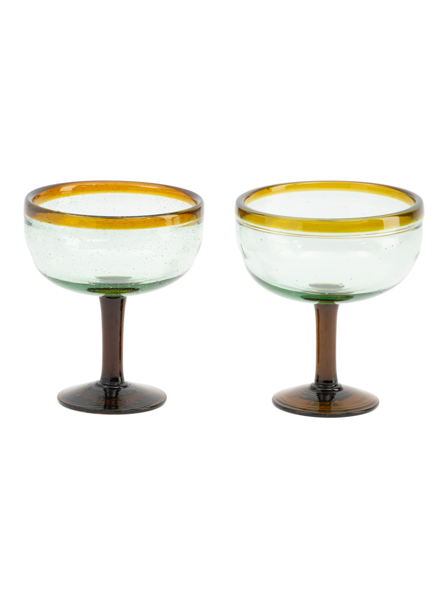 Set Of 2 Margarita Glasses With Contrast Trim | Drinkware | Marshalls | Marshalls