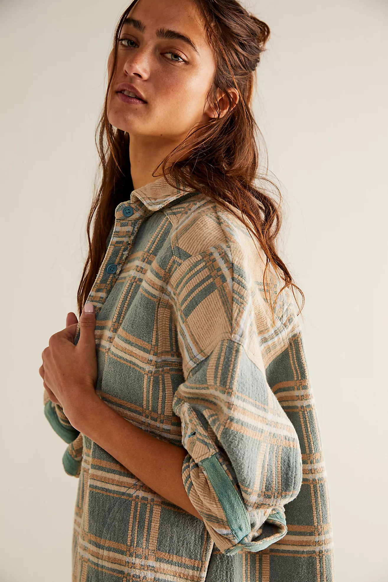We The Free Arizona Sky Jacquard Plaid Shirt | Free People (Global - UK&FR Excluded)