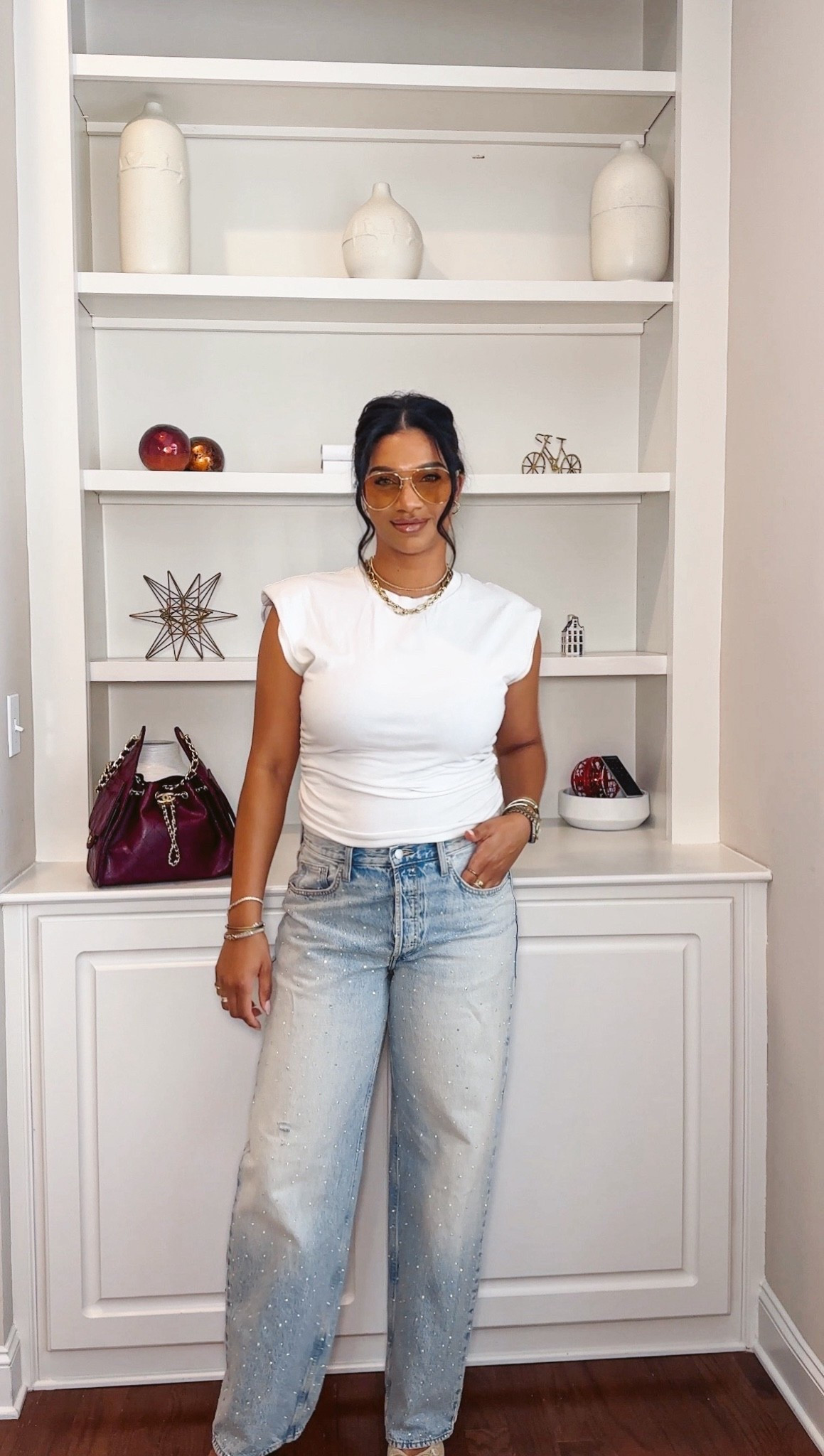 Rhinestone jeans outfit idea 


If you’re looking for a fun going out outfit, sparkly denim is such an easy way to elevate a simple look. My original pair from Target sold out, but I found a very similar rhinestone jean on Amazon that gives the same look for a night out.

Perfect for concert outfits, girls night outfits, date night looks, or holiday parties.

#LTKootd #LTKdayinmylife #LTKSpringSale