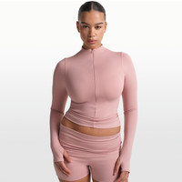 NikeSKIMS Matte Women's 1/2-Zip Mock-Neck Long-Sleeve Top - Pink - Mock Neck | Nike (UK)