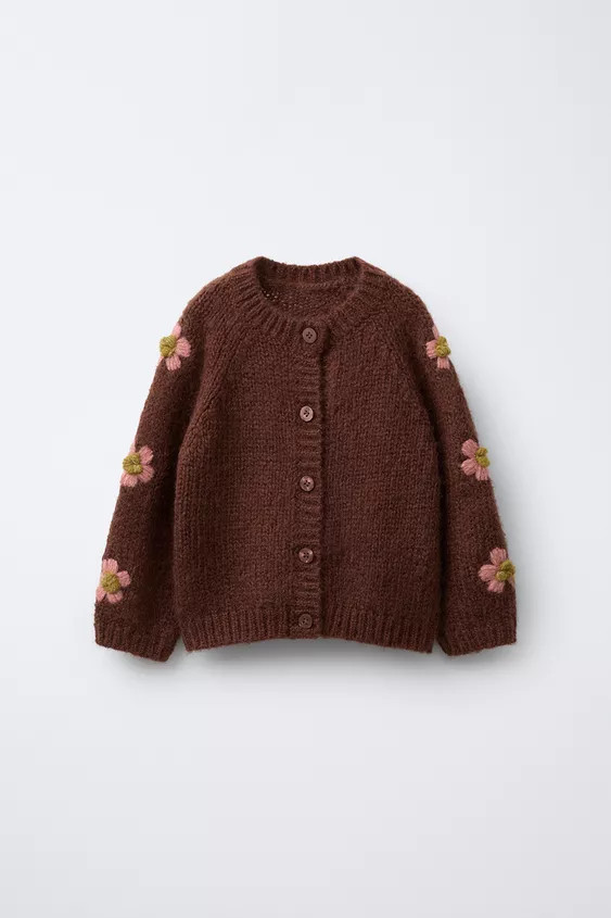 EMBROIDERED FLORAL CARDIGAN | Zara US