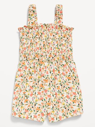 Sleeveless Smocked Double-Weave Romper for Toddler Girls | Old Navy (US)