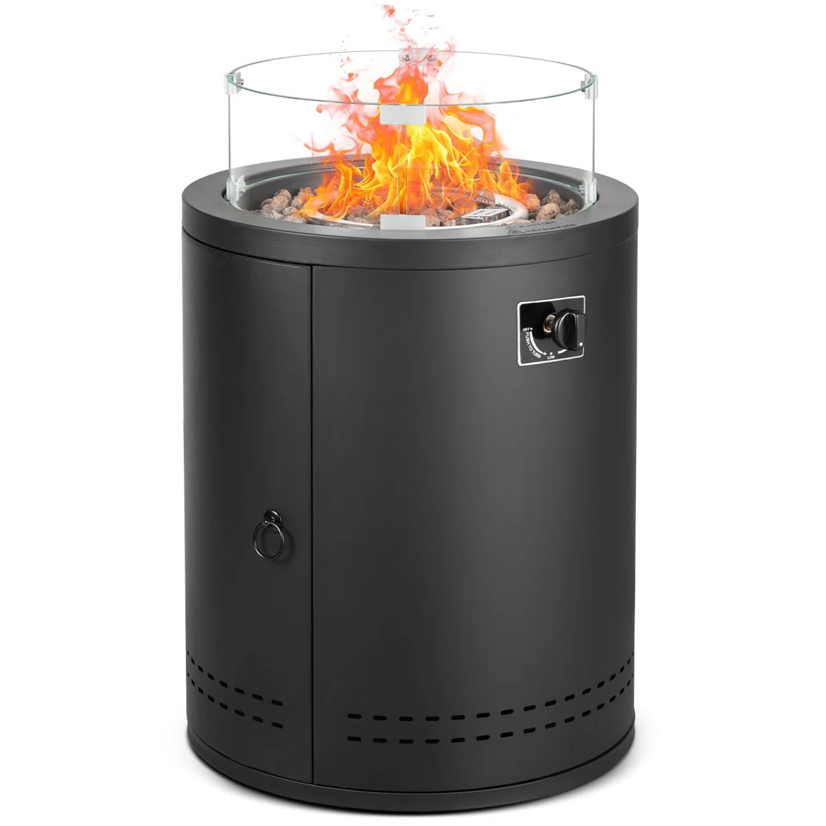 Latitude Run® Chaslynn 19.69" H x 24.41" W Stainless Steel Propane Outdoor Fire Pit & Reviews | ... | Wayfair North America