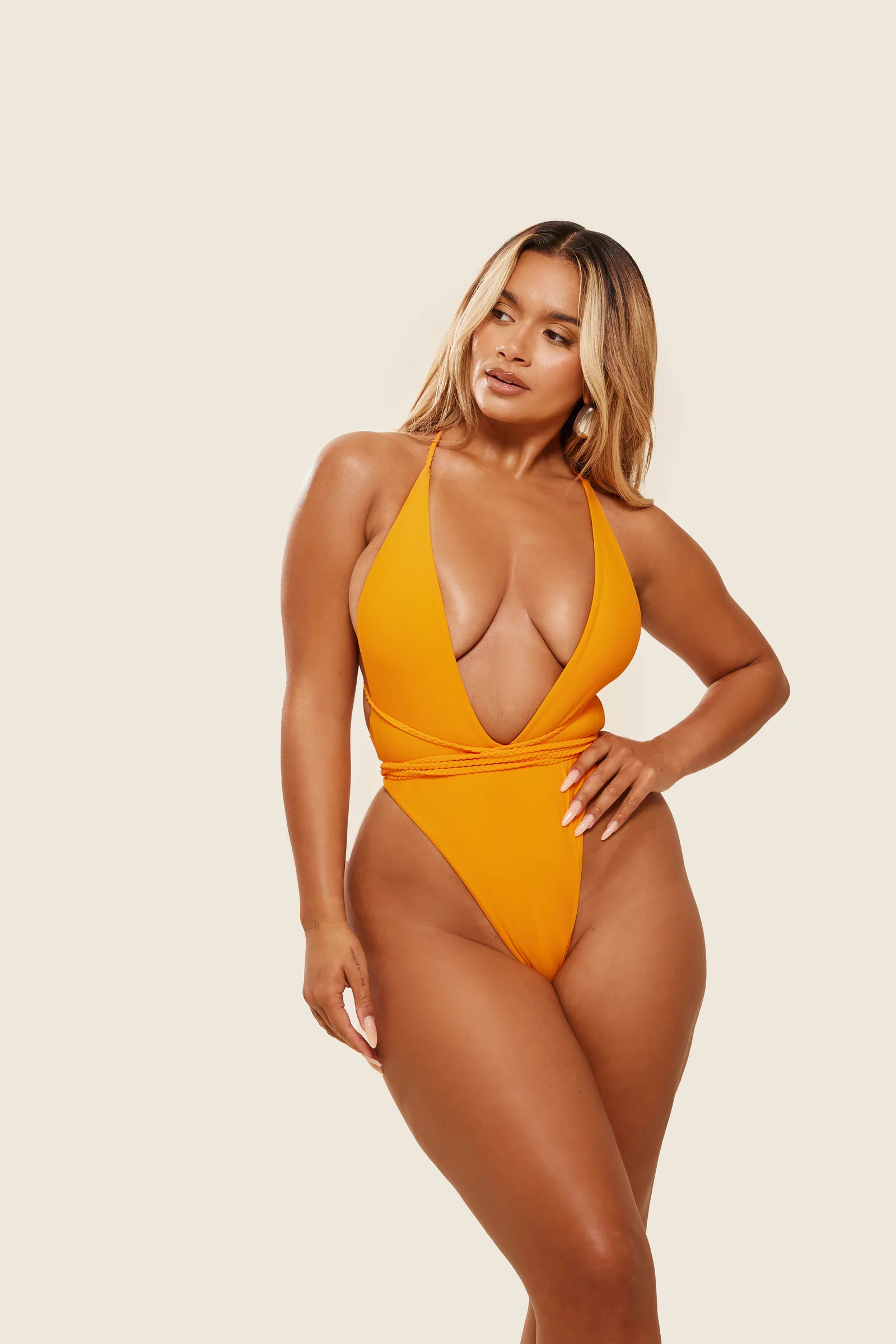 The Fishtail Swim in Orange | Mars The Label