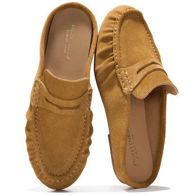 Project Cloud Women's | 100% Genuine Leather Penny Loafers | Memory Foam Insole | Lightweight | Non-Slip - Becker Mushroom Suede / 11 | Project Cloud
