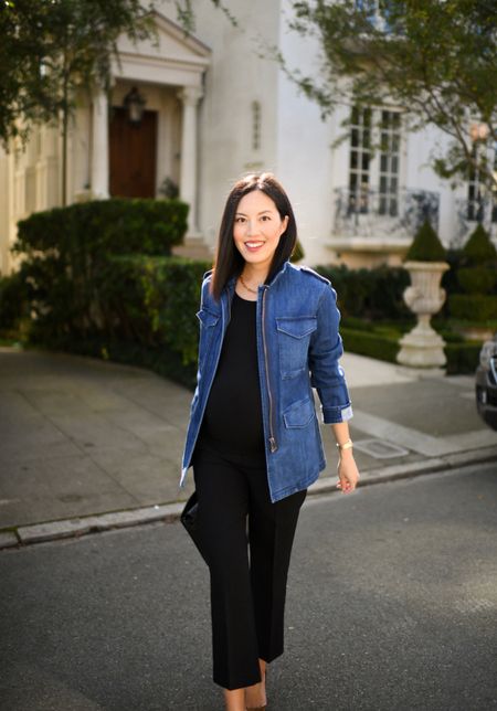 This pair of trousers is one of the few maternity items I’ve purchased and I’m so happy I gave them a try (plus they were only $39!)

#denimjacket
#maternityoutfit
#maternitypants
#maternityshirt
#springoutfit

#LTKSeasonal #LTKworkwear #LTKbump
