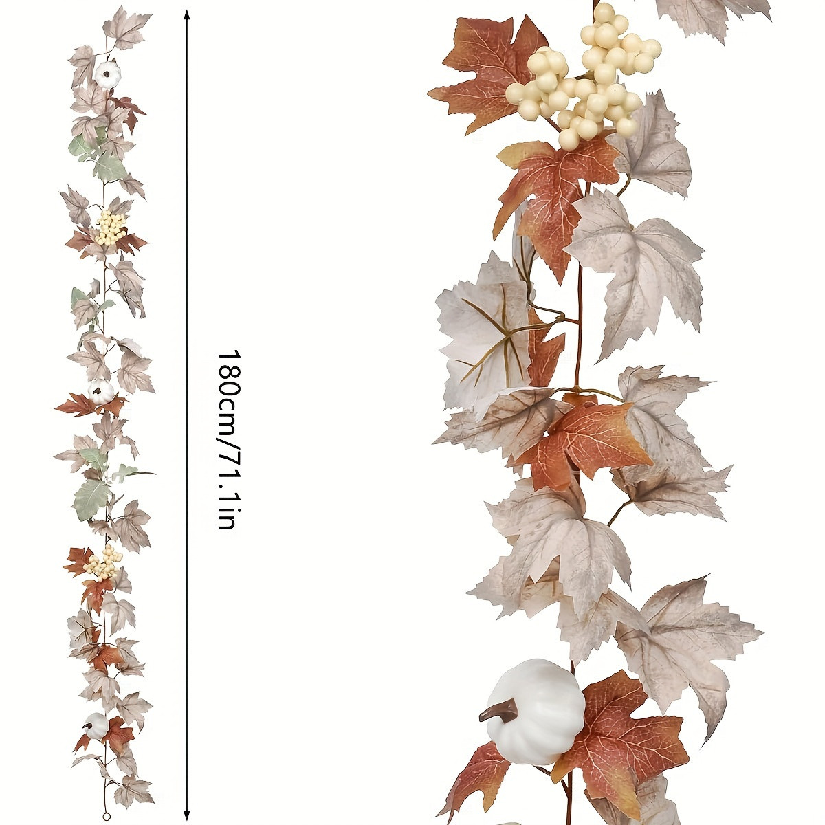 Fall Pumpkin Garland Artificial Maple Leaf Pumpkin Berry - Temu | Temu Affiliate Program