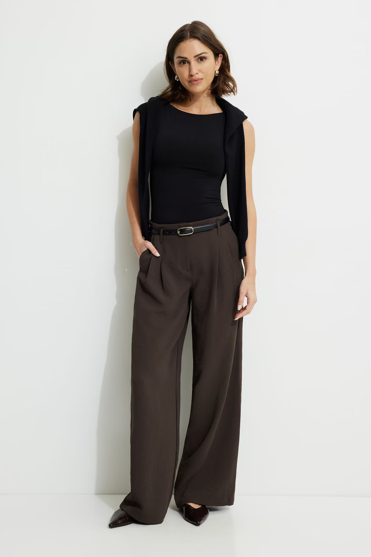 Jourdan Mid Rise Wide Leg Pants | Dynamite Clothing