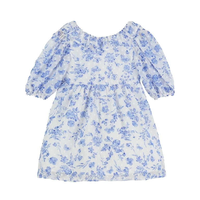 Wonder Nation Baby and Toddler Girl Toile Print Occasion Dress, Sizes 0/3 Months - 5T | Walmart (US)