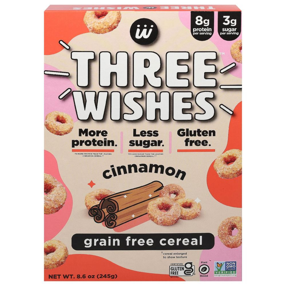 Three Wishes Cereal Cinnamon Grain Free 8.6 Oz (Pack of 6) | Oriental Trading Company