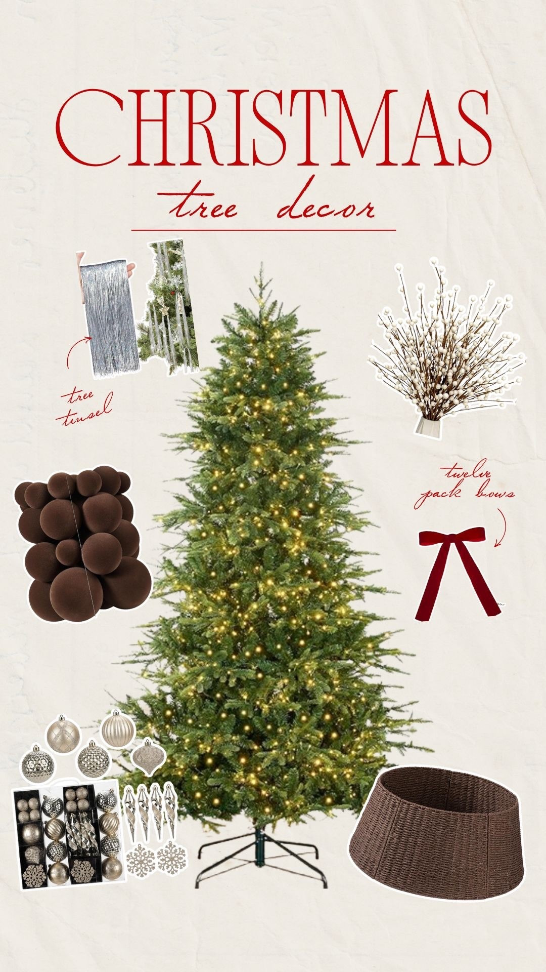 My christmas tree + christmas tree decor! Neutral but still has gorgeous timeless traditional touches.

#LTKSeasonal #LTKHome #LTKHoliday