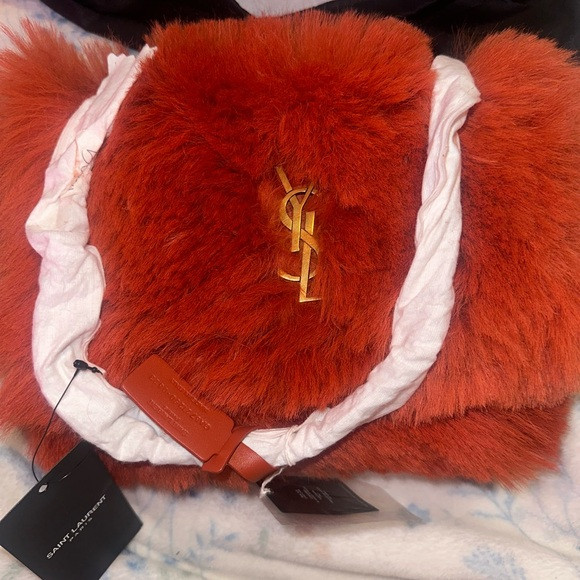 Saint Laurent Small Kate Reversible Shoulder Bag in a vibrant poppy red | Poshmark