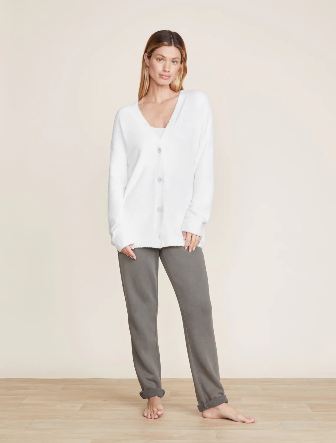 CozyChic Lite® Cable Button Cardigan | Barefoot Dreams