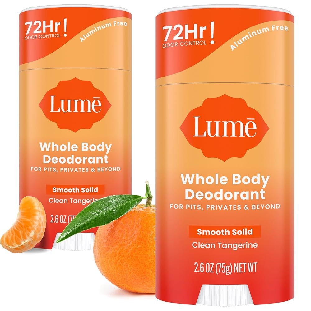 Lume Whole Body Deodorant - Smooth Solid Stick - 72 Hour Odor Control - Aluminum Free, Baking Sod... | Amazon (US)