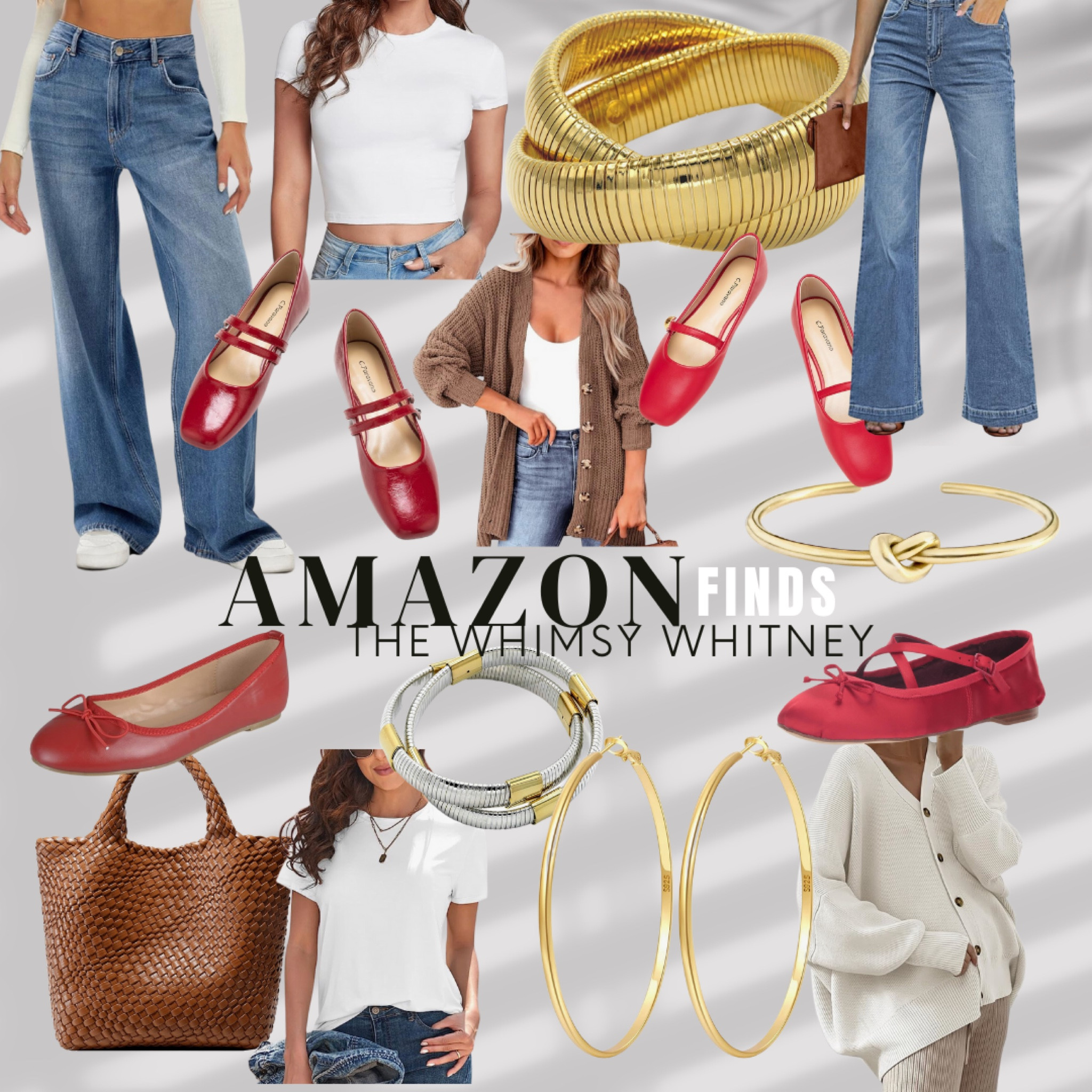 Red ballet trend for fall
Wide leg jeans
Cardigan 

#LTKHolidaySale #LTKHoliday #LTKstyletip