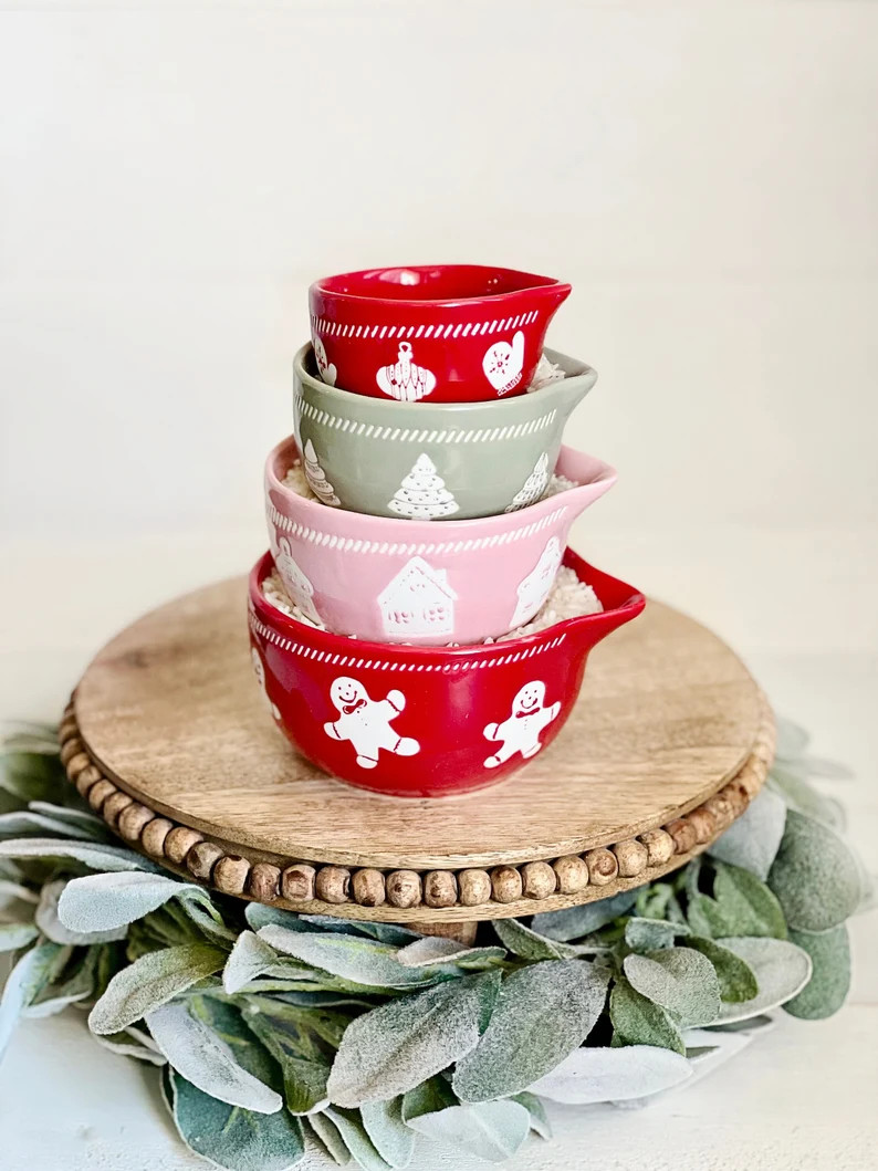Christmas Measuring Cups - Etsy | Etsy (US)