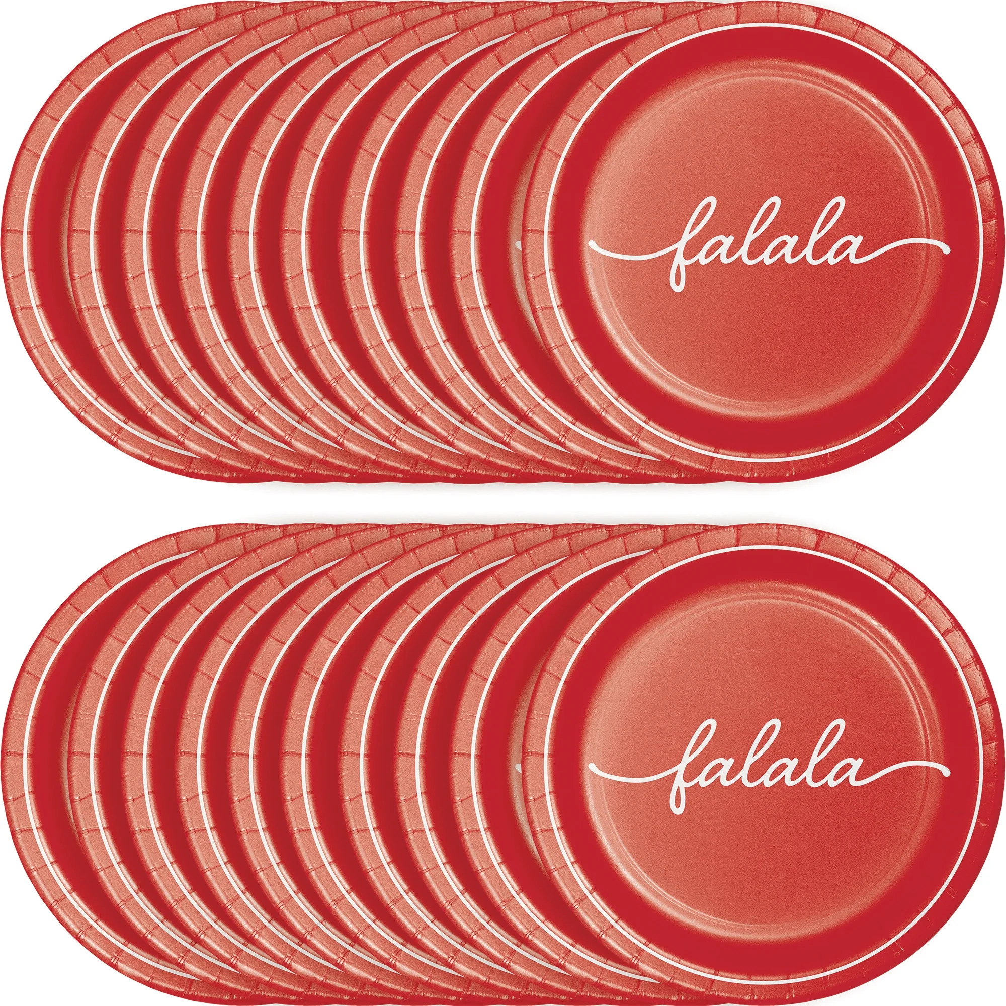 Fa La La Christmas Disposable Paper Plates, 9", Red and White, 20 Count, by Holiday Time | Walmart (US)