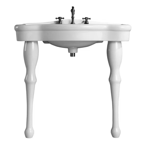 22157 The Renovators Supply Inc. Gloss Specialty Console Bathroom Sink with Overflow | Wayfair Professional