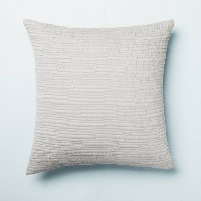 Euro Solid Texture Matelass&#233; Pillow Sham Jet Gray - Hearth &#38; Hand&#8482; with Magnolia | Target