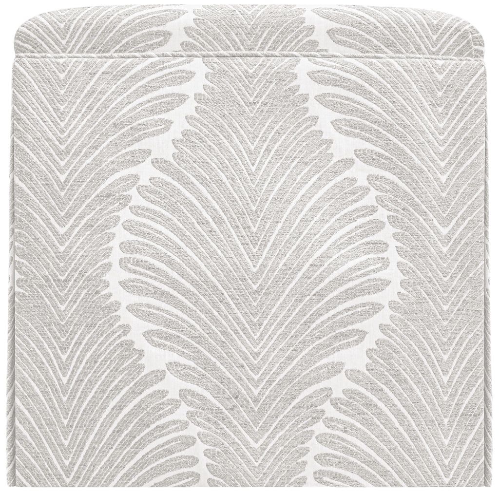 The Skirted Ottoman :: Musgrove Chenille // Dove Grey | LITTLE DESIGN COMPANY