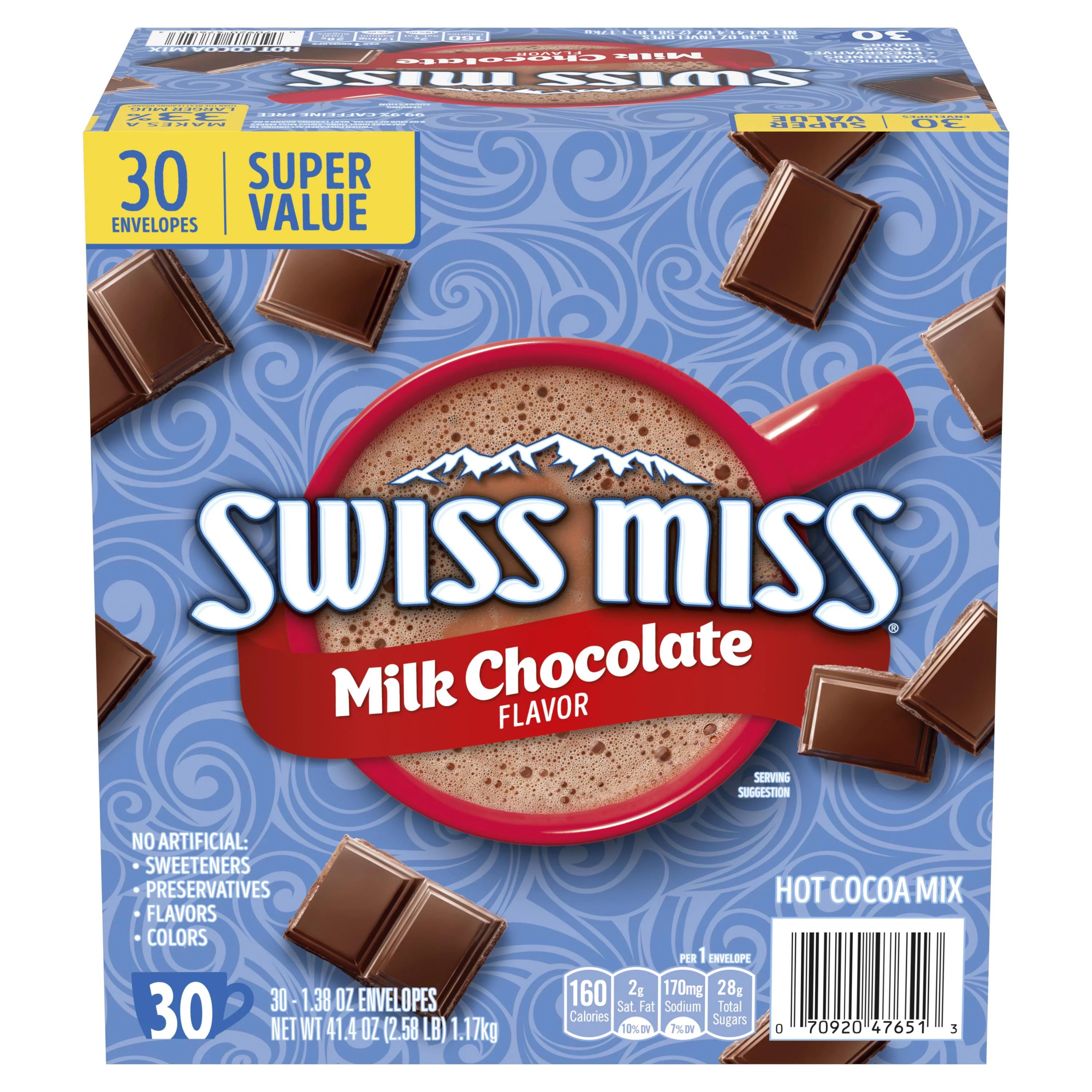 Swiss Miss Classics Milk Chocolate Hot Cocoa Mix Envelopes, 30 Packets | Walmart (US)