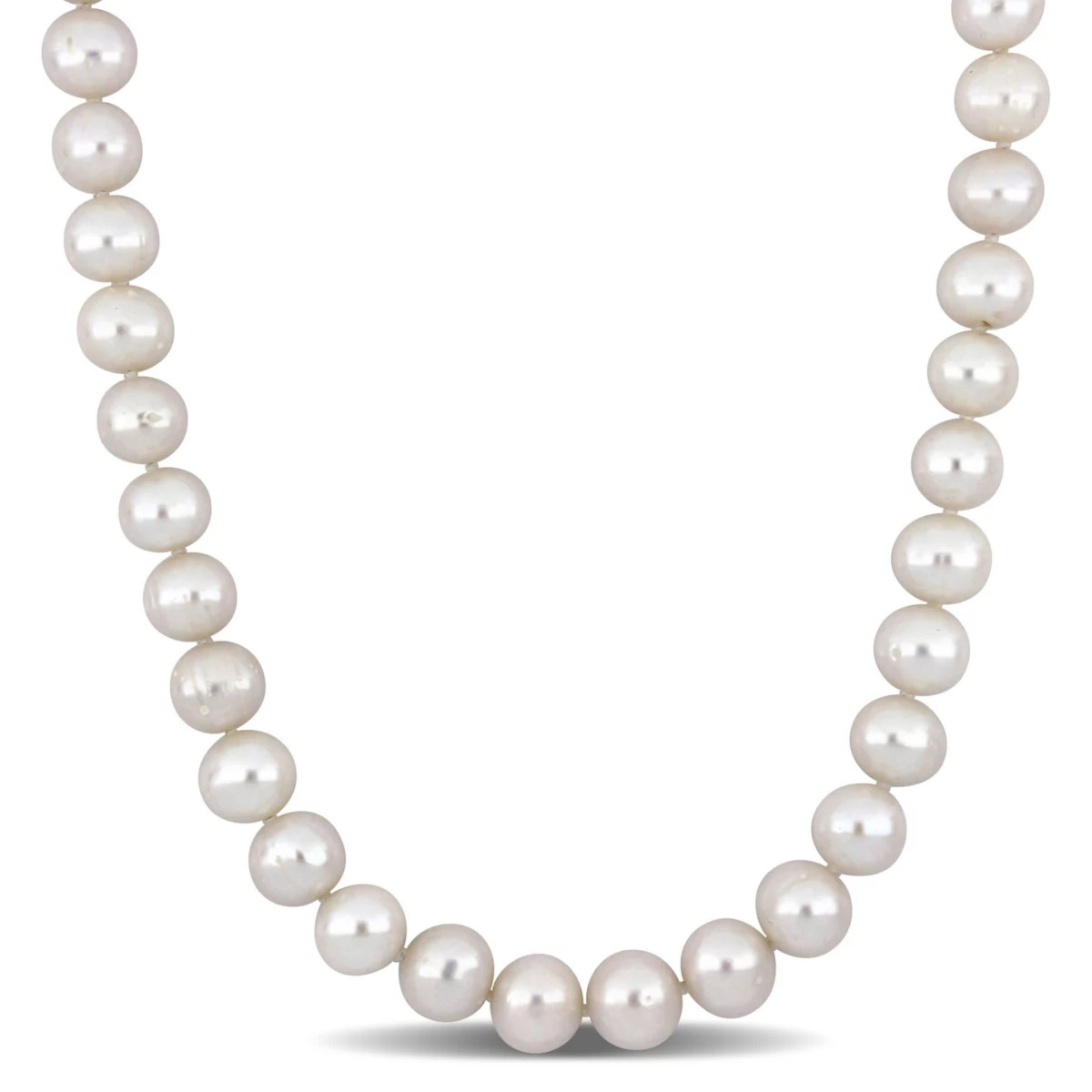 Belk & Co.10-11mm Freshwater Cultured Pearl Necklace with 14K Yellow Gold Ball Clasp | Belk