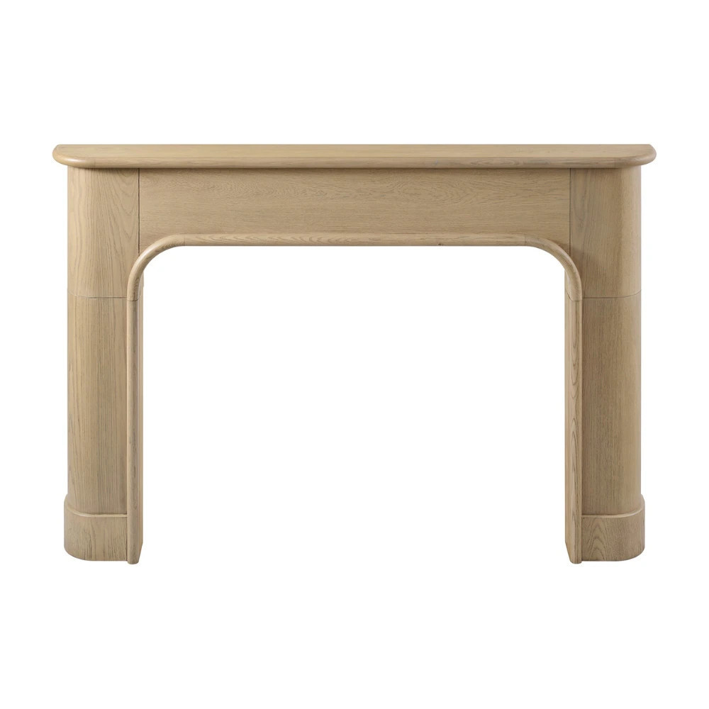 Modern Ember 80-in W x 54-in H Blonde Oak Modern Fireplace Surround in Yellow | WILLOW-BEND-5642-BLD | Lowe's