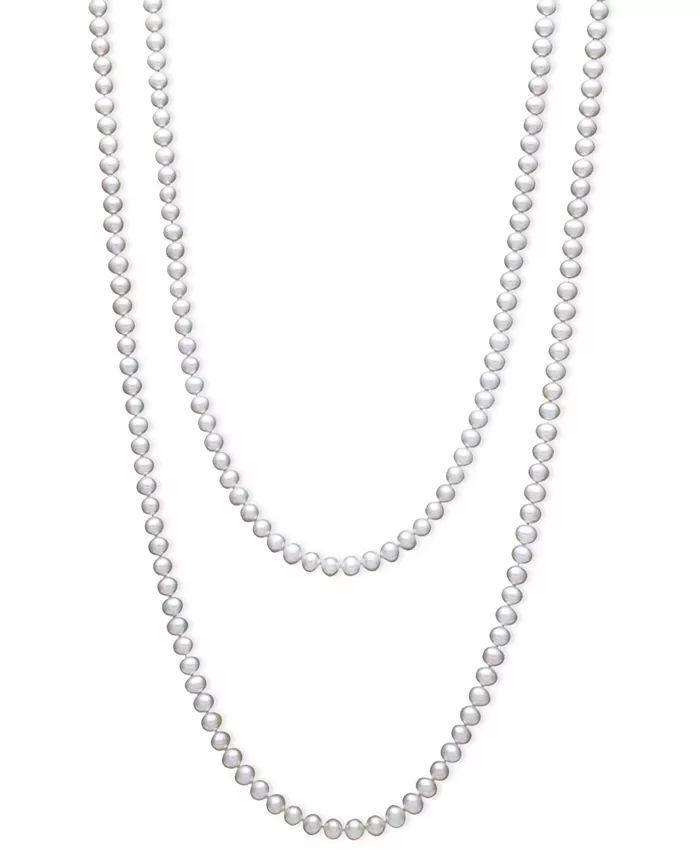 Belle de Mer 54 inch Cultured Freshwater Pearl Strand Necklace (7-8mm) - Macy's | Macy's