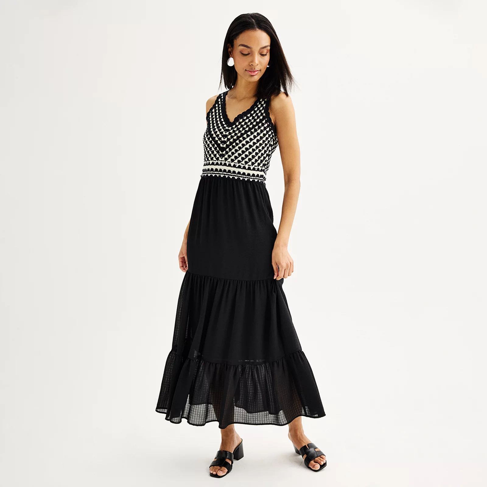 Women's Nine West Crochet Tiered Dress | Kohl's