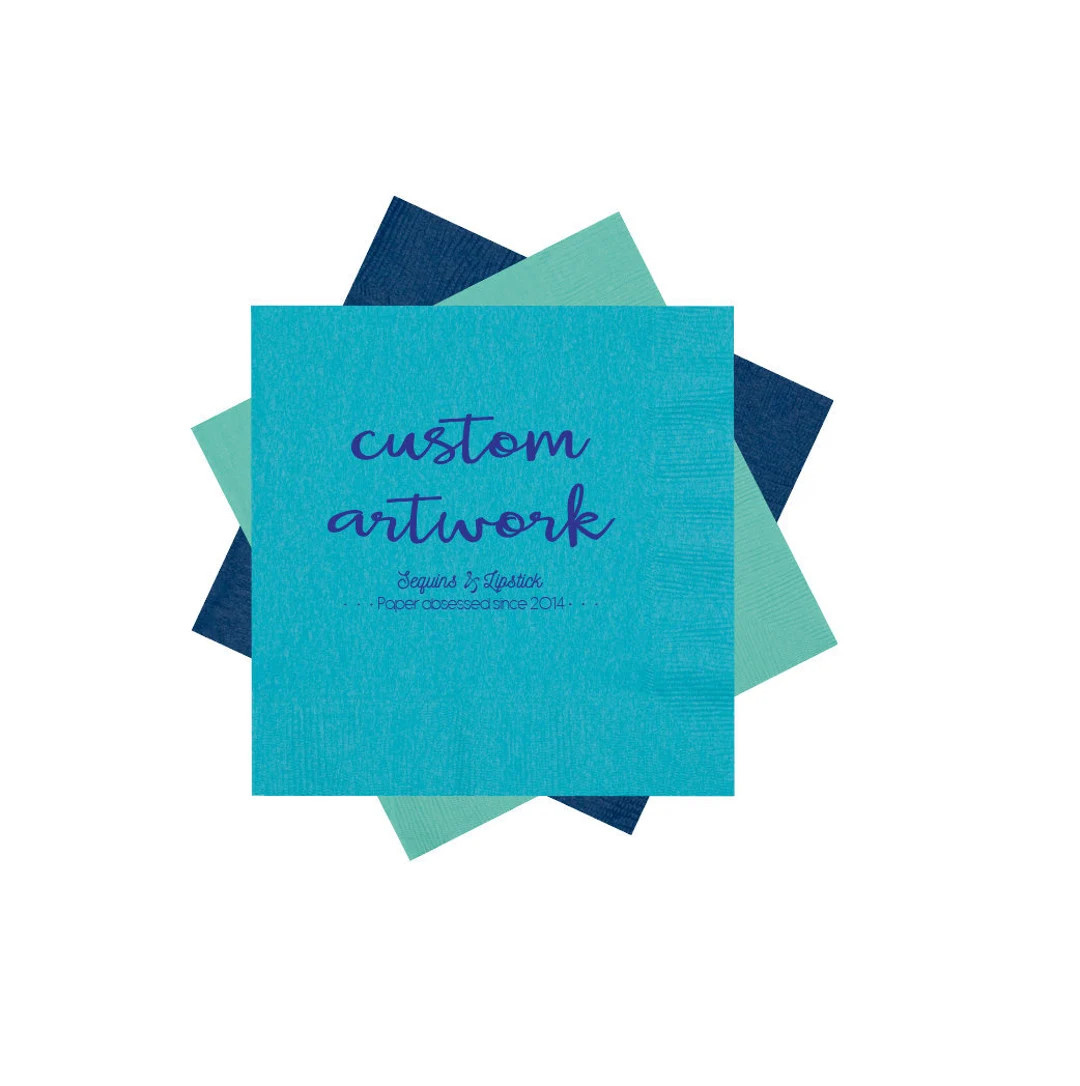 Personalized Napkins, Custom Artwork Cocktail Napkins, Monogrammed Napkins, Party Napkins, Recept... | Etsy (US)