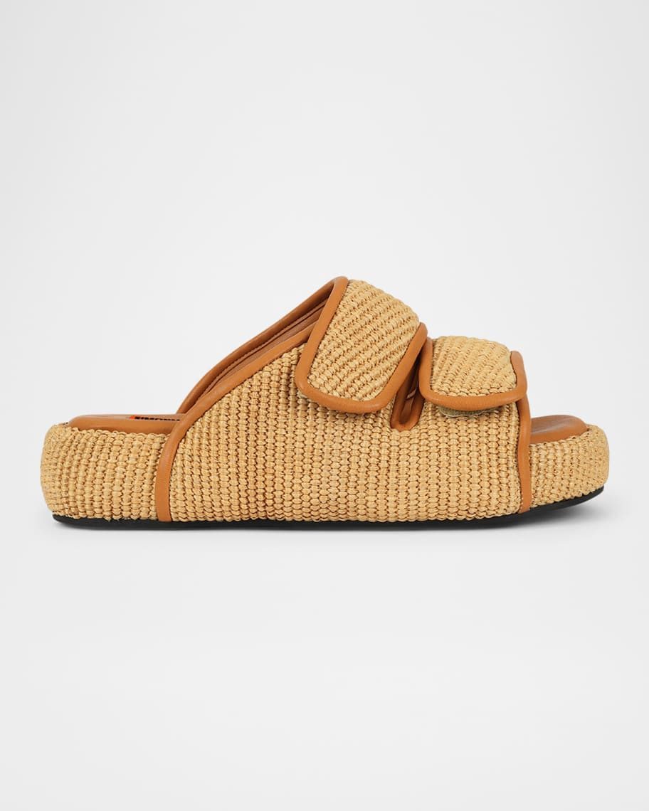Cro Woven Dual-Grip Slide Sandals | Neiman Marcus