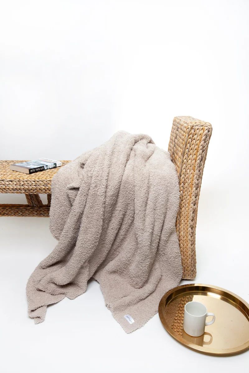Rainy Day Solid Double Layered Print Throw | Sunset Snuggles