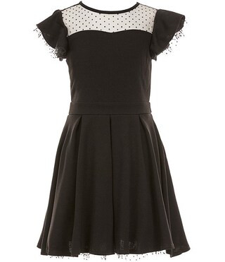 Big Girls 7-16 Flutter Sleeve Fit-And-Flare Dress | Dillard's