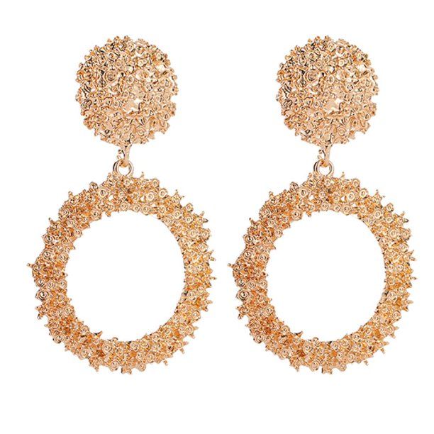 Vintage Earrings for women gold color big earrings fashion statement earings modern trendy summer... | Walmart (US)