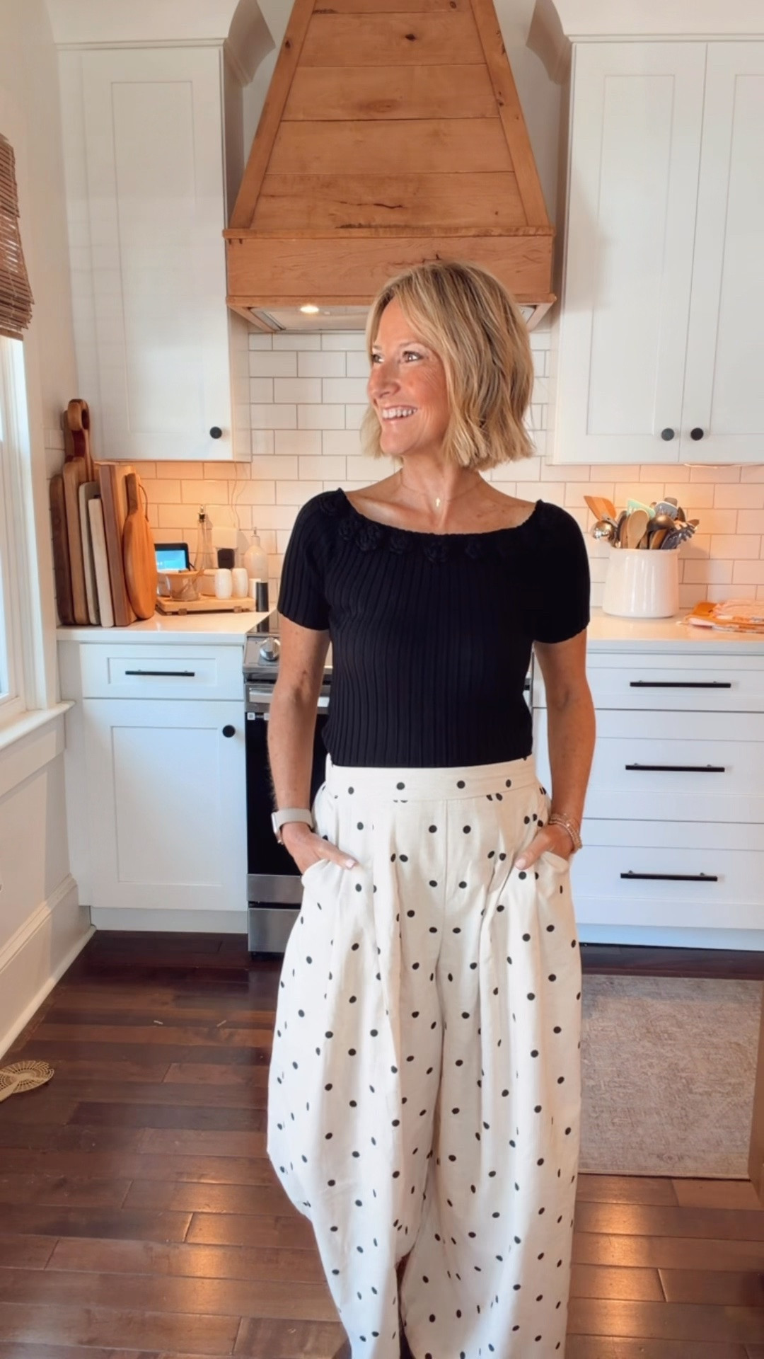 Linen polka dot wide-leg pants • Rib knit floral detail top • Lightweight • Comfy fit • Everyday style • Easy summer outfit
@Chicwish

#LTKootd #LTKPetite #LTKOver40