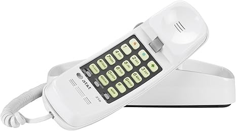 Advanced American Telephones 210WH AT&T 210M Basic Trimline Corded Phone, No AC Power Required, W... | Amazon (US)