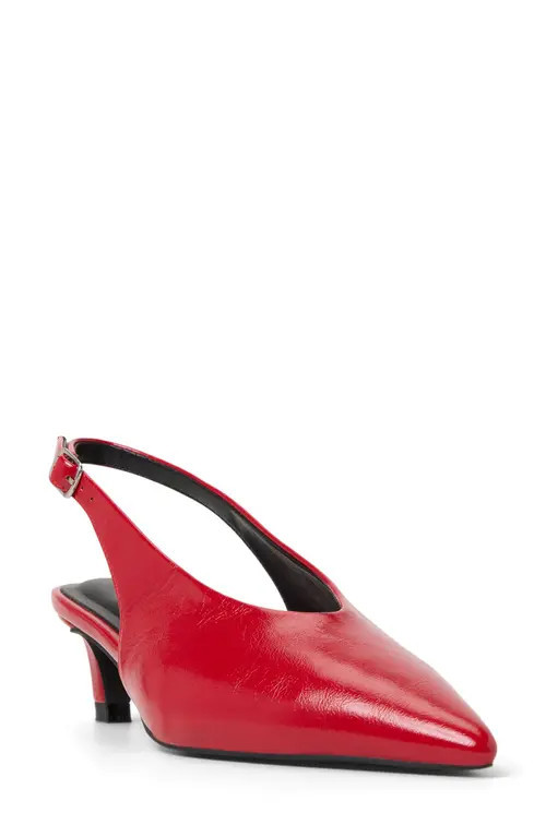 Call It Spring By Aldo Monett Slingback Pointed Toe Kitten Heel Pump in Bright Red at Nordstrom, Size 10 | Nordstrom