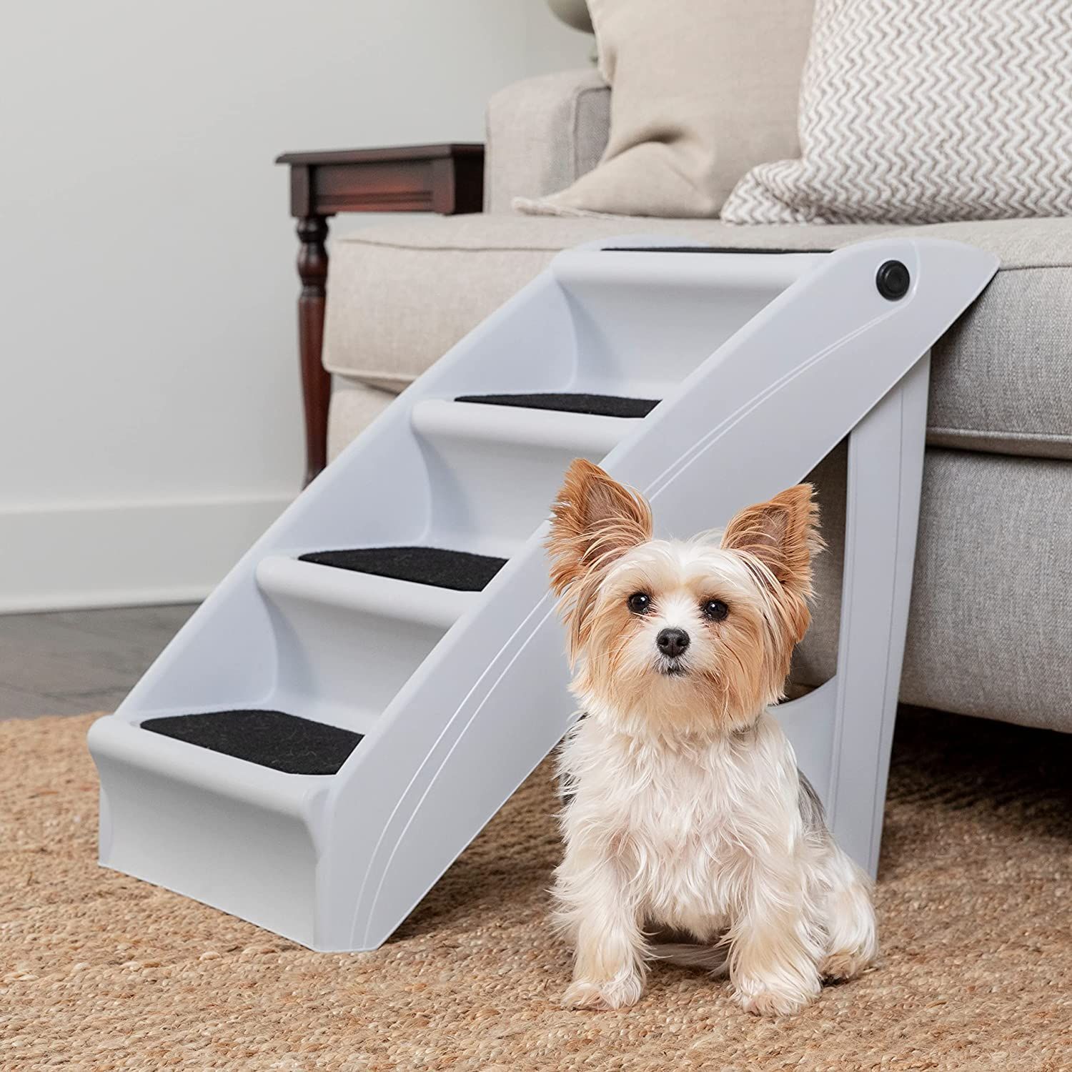 PetSafe CozyUp Folding Dog Stairs - Pet Stairs for Indoor/Outdoor at Home or Travel - Dog Steps f... | Amazon (US)