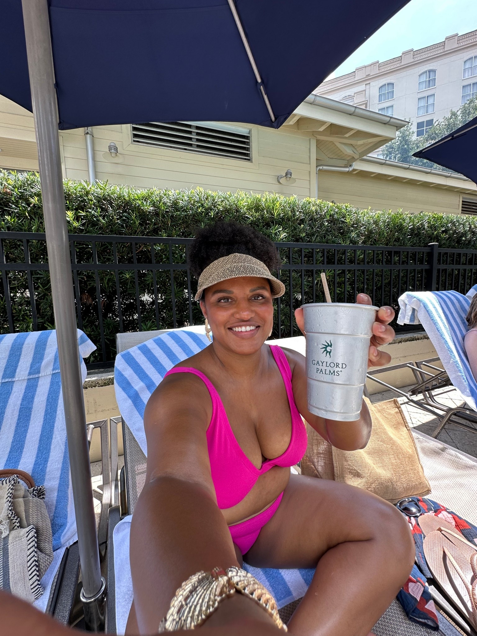 Midsize swimsuit wearing 38DD in the top and L bottoms. Bottoms are midrise