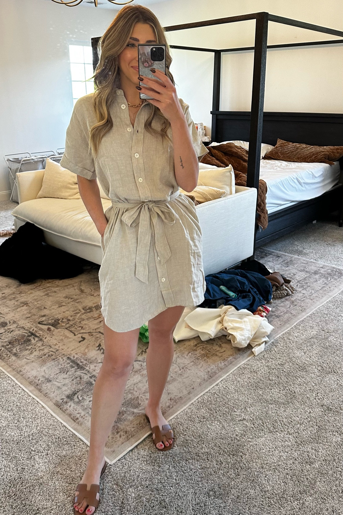 Spring dress outfit for church on sale

Dress - medium // shoes - 9 (runs small size up) 

Spring outfit, summer outfit, Nashville outfit, neutral dress, white dress (linked), linen dress, casual style, summer dress, button up tee shirt dress, j crew, tan sandals Steve Madden 

#LTKsalealert #LTKstyletip #LTKfindsunder100