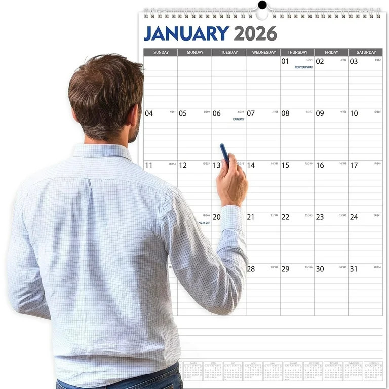GuassLee Extra Large Wall Calendar 2026-27, 20"x 30" Gaint Vertical Wall Calendar 2026, Jan. 2026... | Walmart (US)