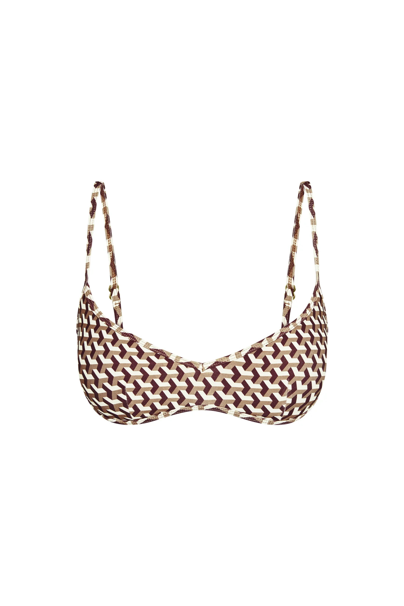 Ravello Top - Husk Geo | Monday Swimwear